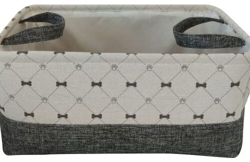 Winifred & Lily Pet Toy Box, Storage Bin with Handles, Pet Bins Storage Organizer for Dog, Cats and Other Pets