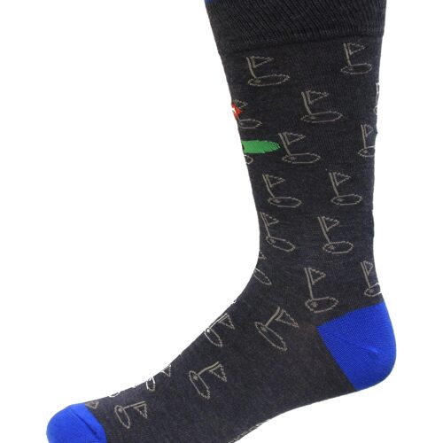 INTERBRAND GLOBAL INC. Men's Golf Pattern Socks - 1 Pack NAVY GREEN NS